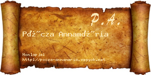 Pócza Annamária névjegykártya