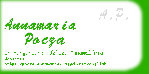 annamaria pocza business card