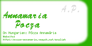 annamaria pocza business card